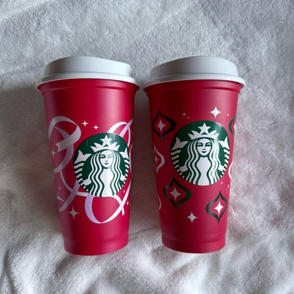 Starbucks: 2023 & 2022 Holiday Red Cup Day Re-useable Cups